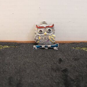 Women's Silver Tone Owl Pendant No Chain